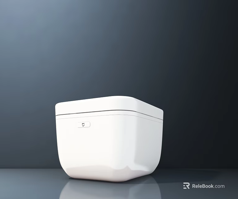 Smart Machine Modern White Intelligent Toilet With Advanced Features And Sleek Design 3d model 
