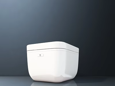 Smart Machine Modern White Intelligent Toilet With Advanced Features And Sleek Design 3d model