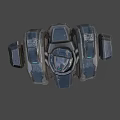 Futuristic Robot Character Design With Metallic Armor And Blue Light Details