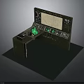 Advanced Electronic Control Console With Display Screen Buttons And Indicator Lights 3d model