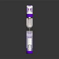 Modern Purple Vertical Apparatus With Transparent Sections And Internal Structure 3d model