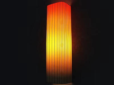 Modern Striped Lantern With Orange Yellow Gradient Lighting For Home Decor 3d model