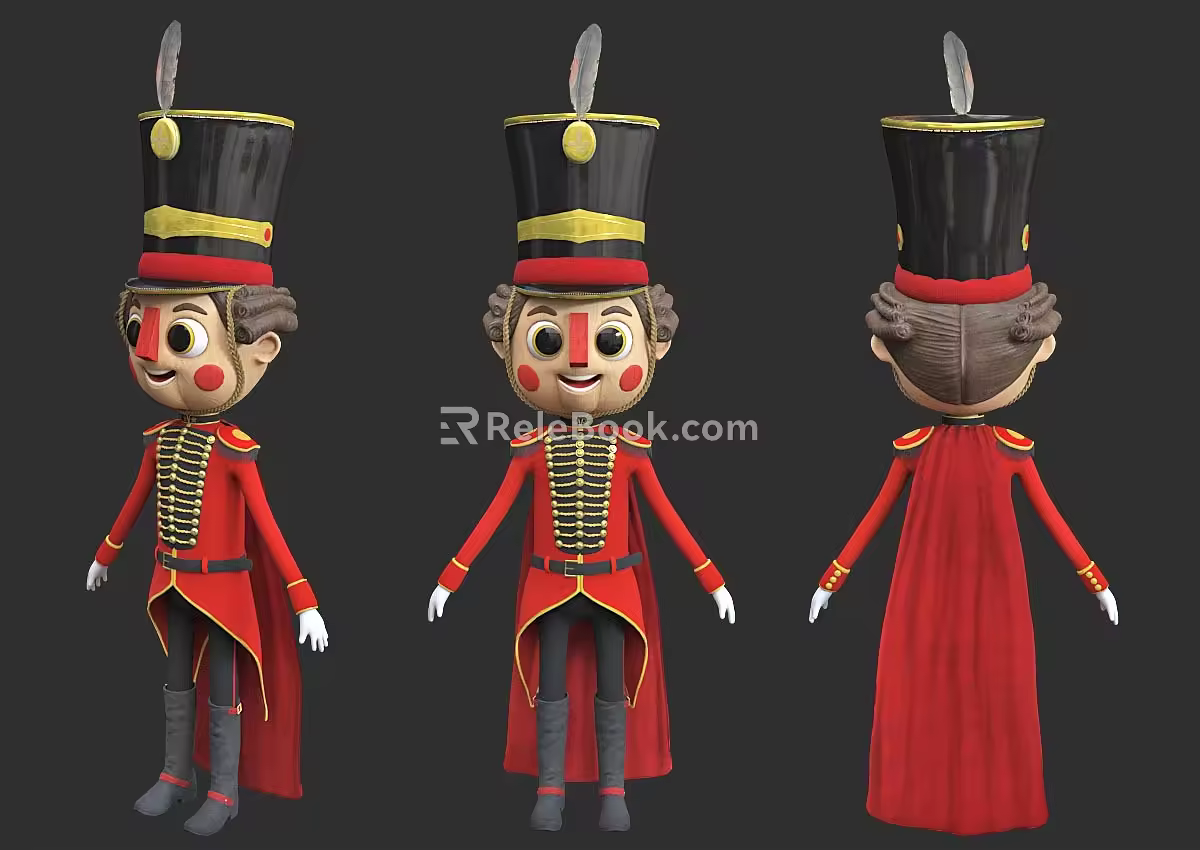 Toy Soldier Next Generation Nutcracker Puppet Toy Doll 3d model