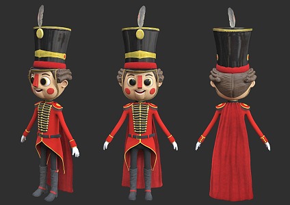 Toy Soldier Next Generation Nutcracker Puppet Toy Doll 3d model