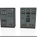 Vintage Electrical Control Panels With Meters Switches And Buttons Side By Side