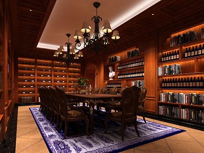 American Wine Cellar Wine Experience Store 3d model