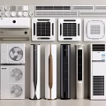 Modern Air Conditioning Central Air Conditioning Vertical Air Conditioning Wall-mounted Air Conditioning Air Conditioning External Unit 3d model