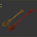 Artisan Crafted Wooden Spoons With Twisted Handles For Kitchen Use And Decor