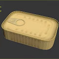 Golden Metal Canned Container With Pull Tab For Food Storage Household Item