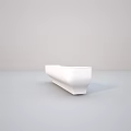 Modern White Console Table With Minimalist Design And Simple Lines In Light Background 3d model