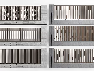 Community fence courtyard fence grille fence iron fence 3d model