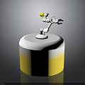 Robot Arm With Clamp End On White And Yellow Cylindrical Container With Yellow Top
