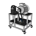 Heavy Duty Industrial Equipment with Electric Motor on Mobile Metal Stand and Components