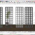 Glass brick partition 3d model