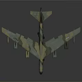 Camouflage Painted Large Passenger Airliner With Multiple Engines Under Wings