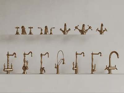 Brass Faucet Collection With Multiple Designs For Home Decor And Renovation 3d model