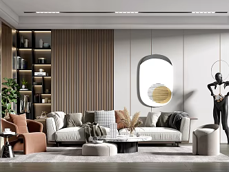 modern living room 3d model