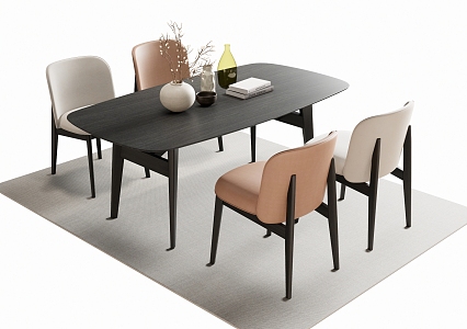 Dining table and chair 3d model