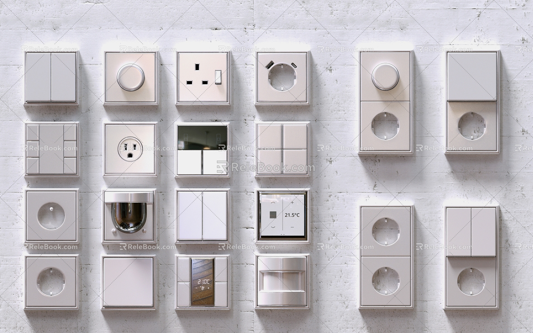 Modern Switch Switch Smart Socket 3d model