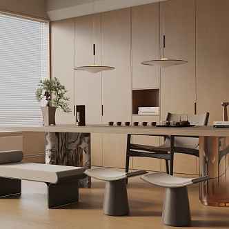 Modern dining table 3d model
