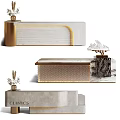 Modern Reception Desk Front Desk Combination 3d model
