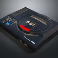 Retro 16 BIT Game Console Classic Digital Device With Sega Mega Drive Style 3d model