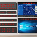 Electronic Screen Display LED Screen Digital Screen Electronic Screen LED Display Monitor Command Center Advertising Screen 3d model
