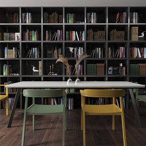 Modern bookcase 3d model