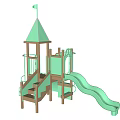 Modern slide children's activity venue 3d model