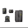 Industrial Control Cabinets With Warning Signs In Various Sizes And Designs