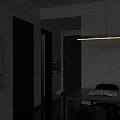 Modern Minimalist Open Living And Dining Room With Comfortable Leather Sofa And Practical Island Counter