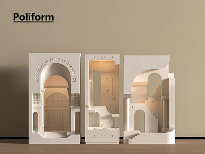 Poliform Architectural Model Display With Intricate Structure And Design Details 3d model