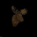 Stylish Rustic Moose Head Wall Decor For Home Interior Decoration