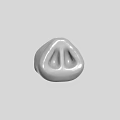 Cartoon Style Game And Movie Character Nose With Round Shape And Nostrils