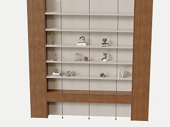 Modern Decorative Cabinet Bookcase 3d model