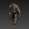 Giant Muscular Game Movie Monster Character With Rough Skin And Tattered Shorts