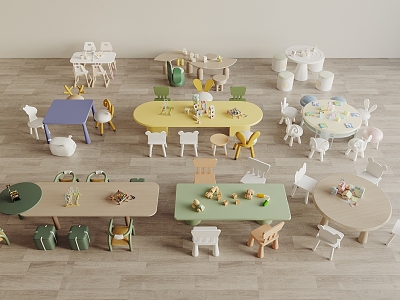 Children's Table and Chair Combination Leisure Table and Chair Game Table and Chair Kindergarten Table and Chair model