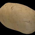 Fresh Organic Potato with Natural Brown Skin Smooth Texture and Small Spots
