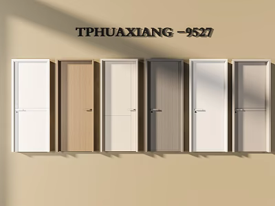Modern Hinged Doors With Various Colors And Smooth Finishes For Home Interior Design 3d model
