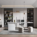 Modern study 3d model