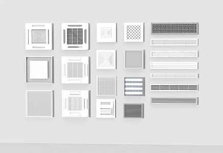 Modern air outlet air conditioning vent outlet 3d model