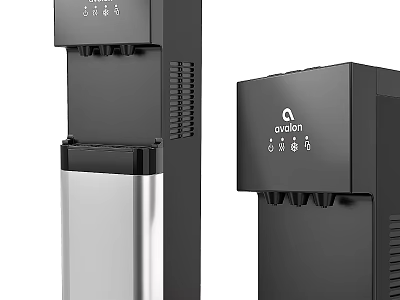 Aosion Modern Water Dispensers With Black And Silver Design For Daily Use 3d model