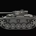 Military Tank 3D Model Showcasing Detailed Armor Tracks Main Cannon And Design