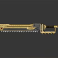 Modern Chain Saw Knife Chain Saw Weapon Dagger 3d model
