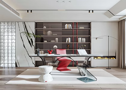 Modern study 3d model