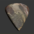 Irregularly Shaped Colorful Natural Stone With Red White Brown Hues And Intricate Polished Texture