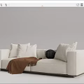 Modern double sofa 3d model