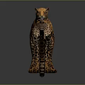 Realistic 3D Rendered Cheetah With Spotted Coat In Standing Posture 3d model
