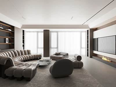 modern style living room model