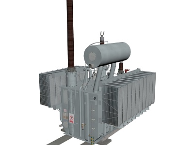 Main transformer substation 220kv 500kv 3d model